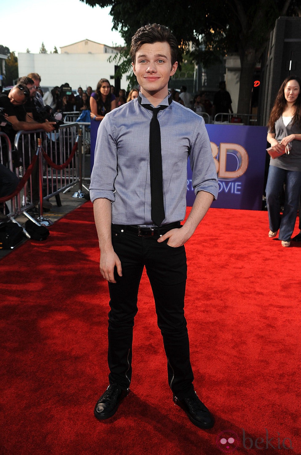 Chris Colfer en la première de 'Glee: The 3D Concert Movie'