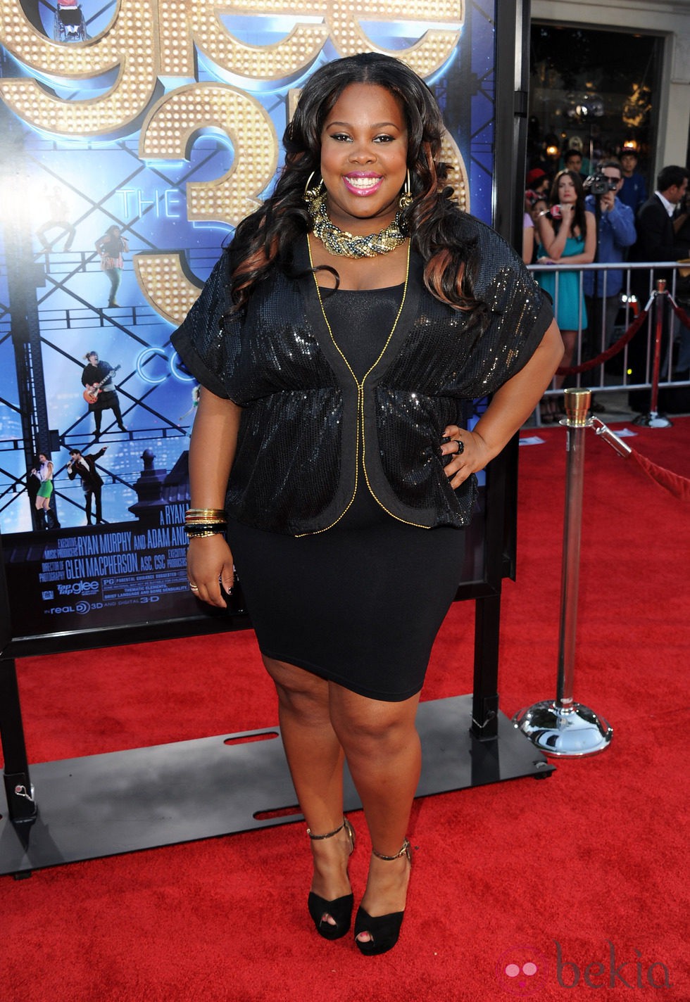 Amber Riley en el estreno de 'Glee: The 3D Movie Concert'