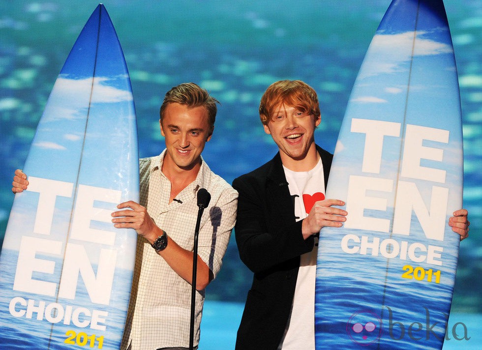 Tom Felton y Rupert Grint en los Teen Choice Awards 2011