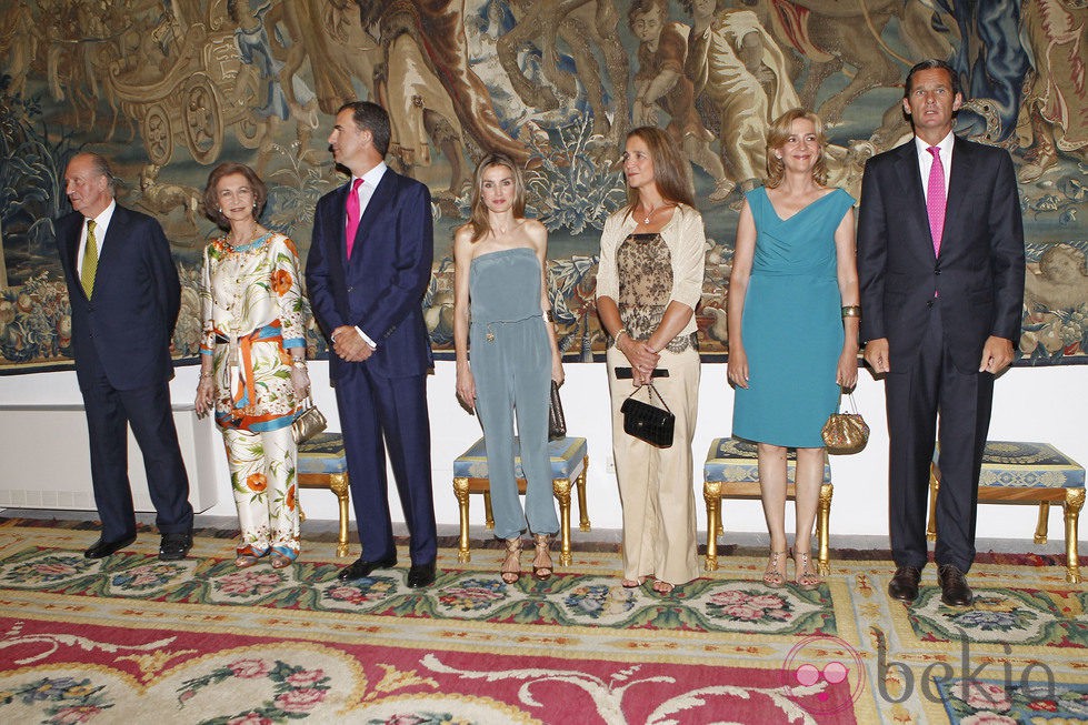 La Familia Real en la cena de autoridades en Mallorca