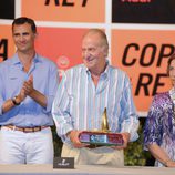 Los Reyes y el Príncipe en la entrega de premios de la Copa del Rey de Vela 2011