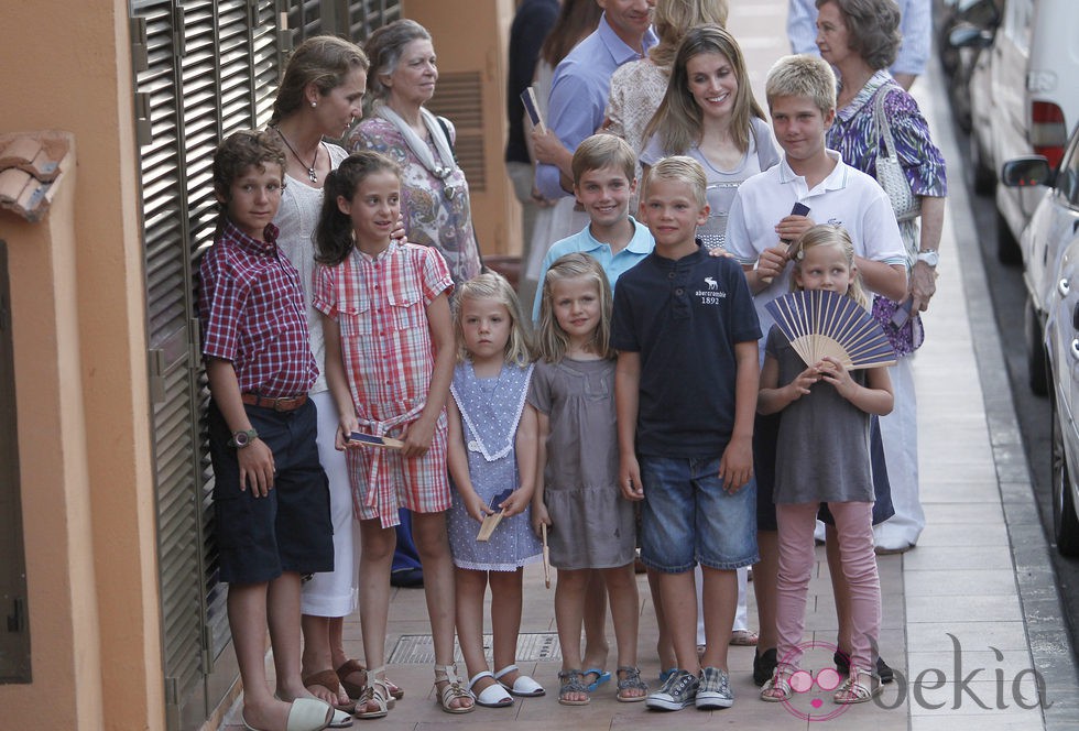 Todos los nietos de los Reyes juntos en Mallorca