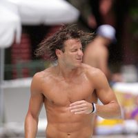 Diego Forlán durante sus vacaciones en Miami