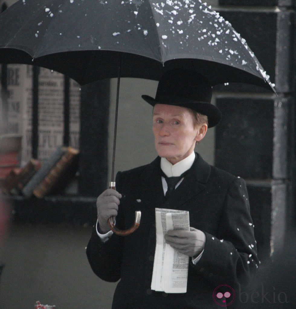 Glenn Close en el rodaje de 'Albert Nobbs'