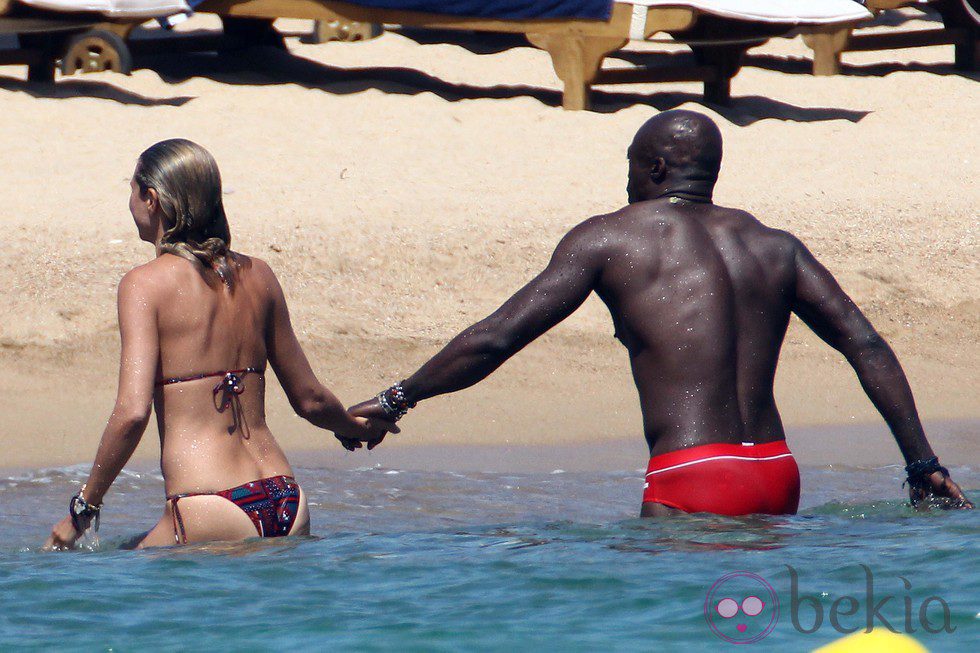 Heidi Klum y Seal cogidos de la mano en Porto Cervo