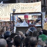 Un gran número de manifestantes en la marcha laica 