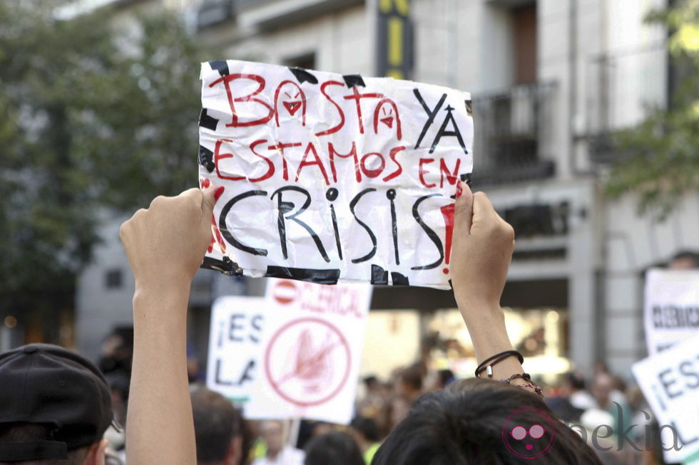 Pancarta contra la visita del Papa en la marcha laica