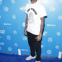 Chris Brown en el lanzamiento de su nuevo canal Qubeey