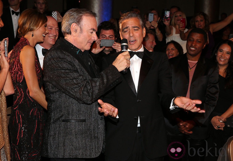 Neil Diamond y George Clooney