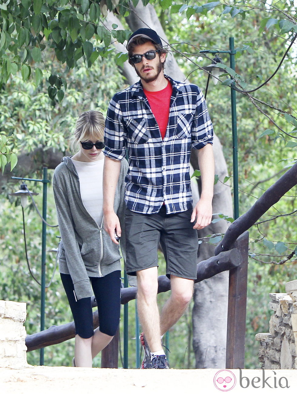 Emma Stone y Andrew Garfield hacen deporte en California