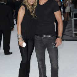 Leandro Penna y Katie Price en el estreno del filme 'Total Recall'