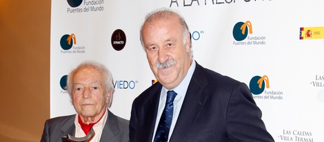 Vicente del Bosque en la entrega de los Premios Puentes del Mundo