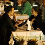 Olivia Wilde y Jason Sudeikis cenando en un restaurante italiano en Roma