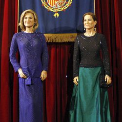 Figuras de las Infantas Cristina y Elena en el Museo de Cera de Madrid