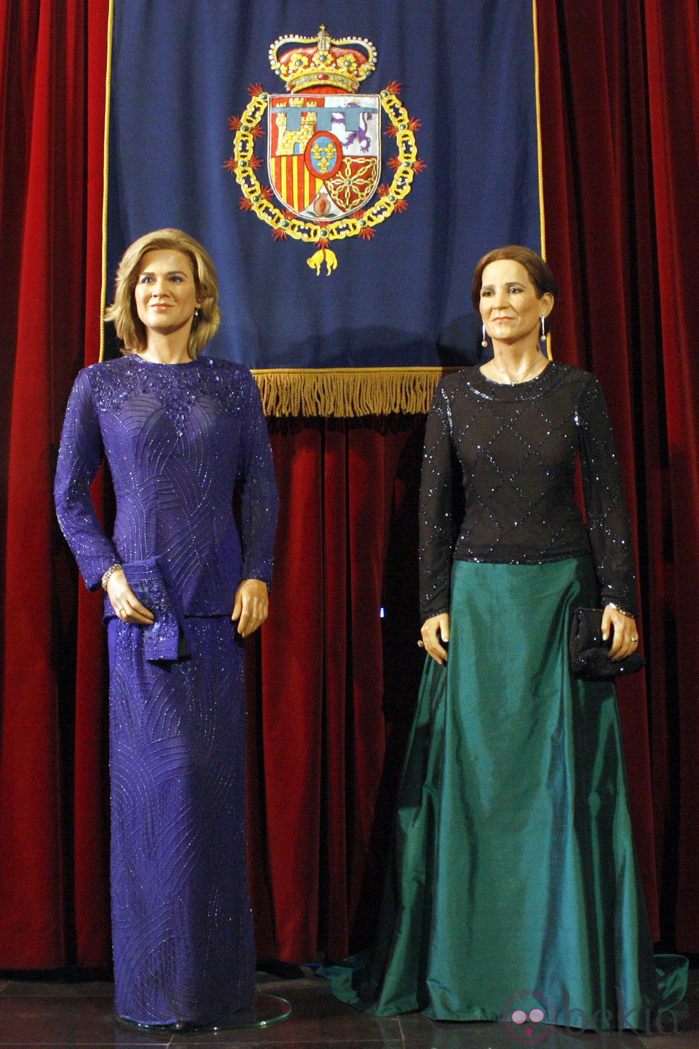 Figuras de las Infantas Cristina y Elena en el Museo de Cera de Madrid