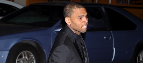 Chris Brown en el 50 cumpleaños de David Furnish