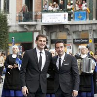 Iker Casillas y Xavi Hernández en la entrega de los Premios Príncipe de Asturias 2012