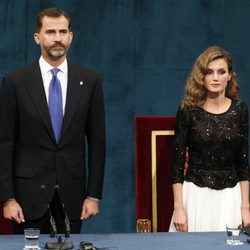 Don Felipe y doña Letizia en la entrega de los Premios Príncipe de Asturias 2012