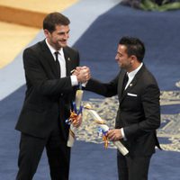 Iker Casillas y Xavi Hernández celebran su Premios Príncipe de Asturias 2012