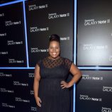 Amber Riley en la fiesta de lanzamiento del Samsung Galaxy Note II