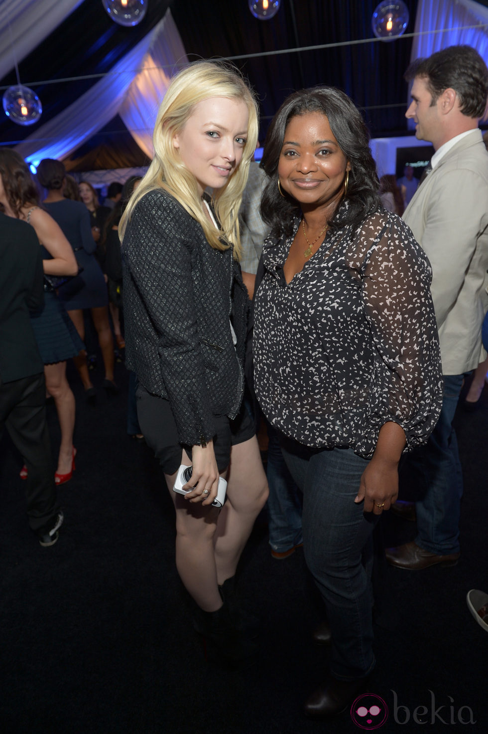 Francesca Eastwood y Octavia Spencer en el lanzamiento del Galaxy Note II