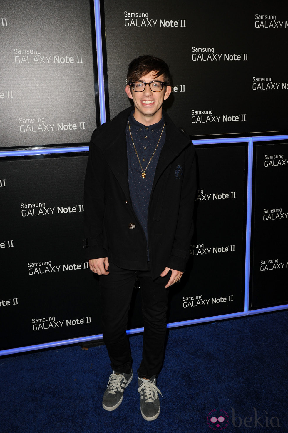 Kevin McHale en la fiesta de lanzamiento del Samsung Galaxy Note II