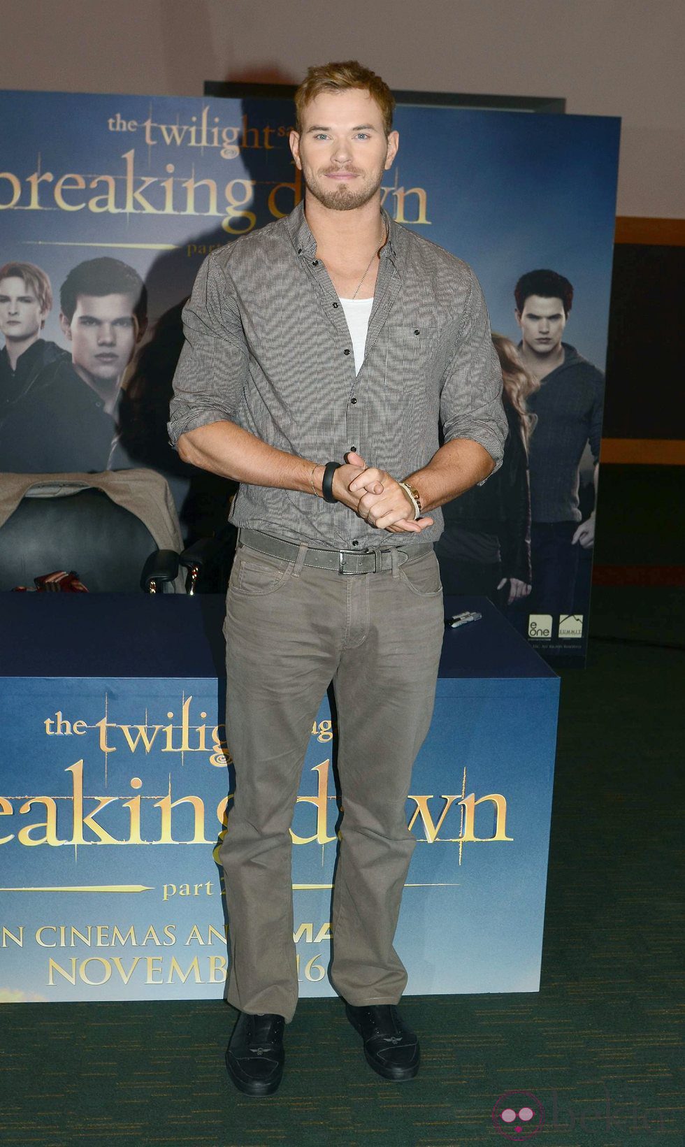 Kellan Lutz en la promoción de 'Amanecer. Parte 2' en Dublín