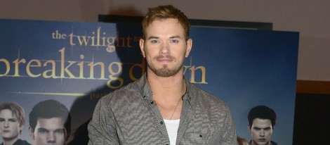 Kellan Lutz en la promoción de 'Amanecer. Parte 2' en Dublín