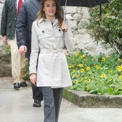 La Princesa Letizia durante su visita a Bueño como Pueblo Ejemplar 2012