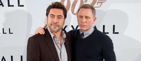 Javier Bardem y Daniel Craig en la presentación en Madrid de 'Skyfall'