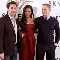 Javier Bardem, Naomie Harris y Daniel Craig presentan 'Skyfall' en Madrid