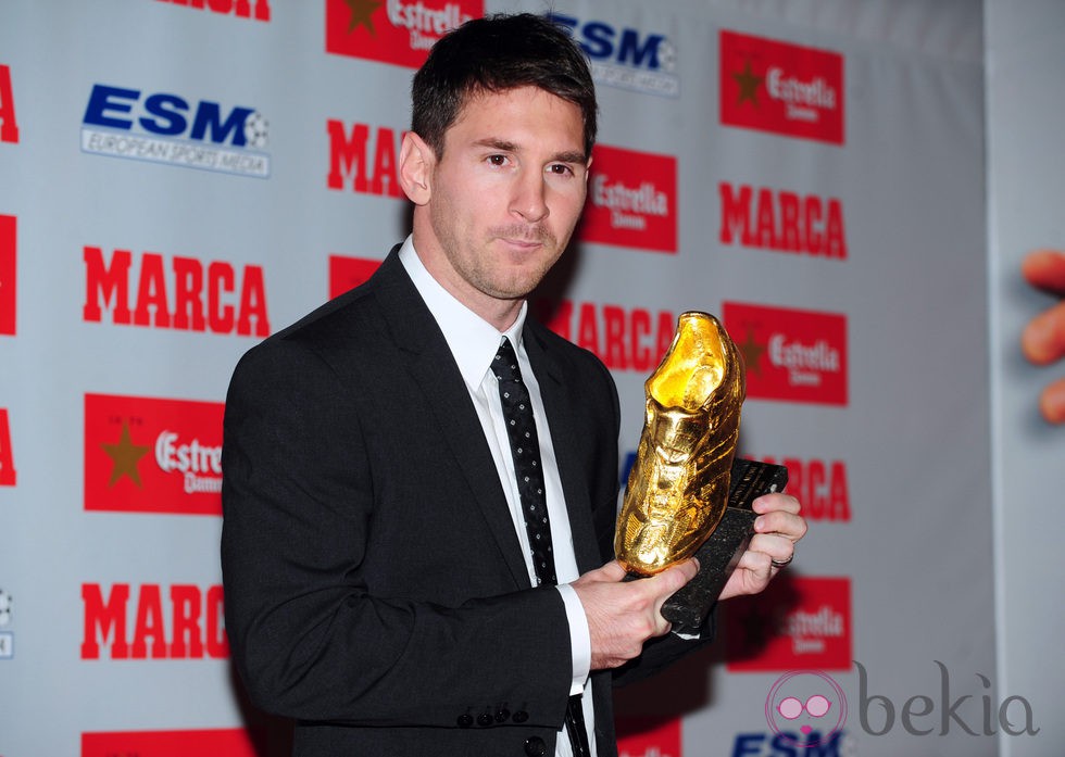 Leo Messi recoge la Bota de Oro 2012