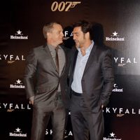 Daniel Craig y Javier Bardem en el estreno de 'Skyfall' en Madrid