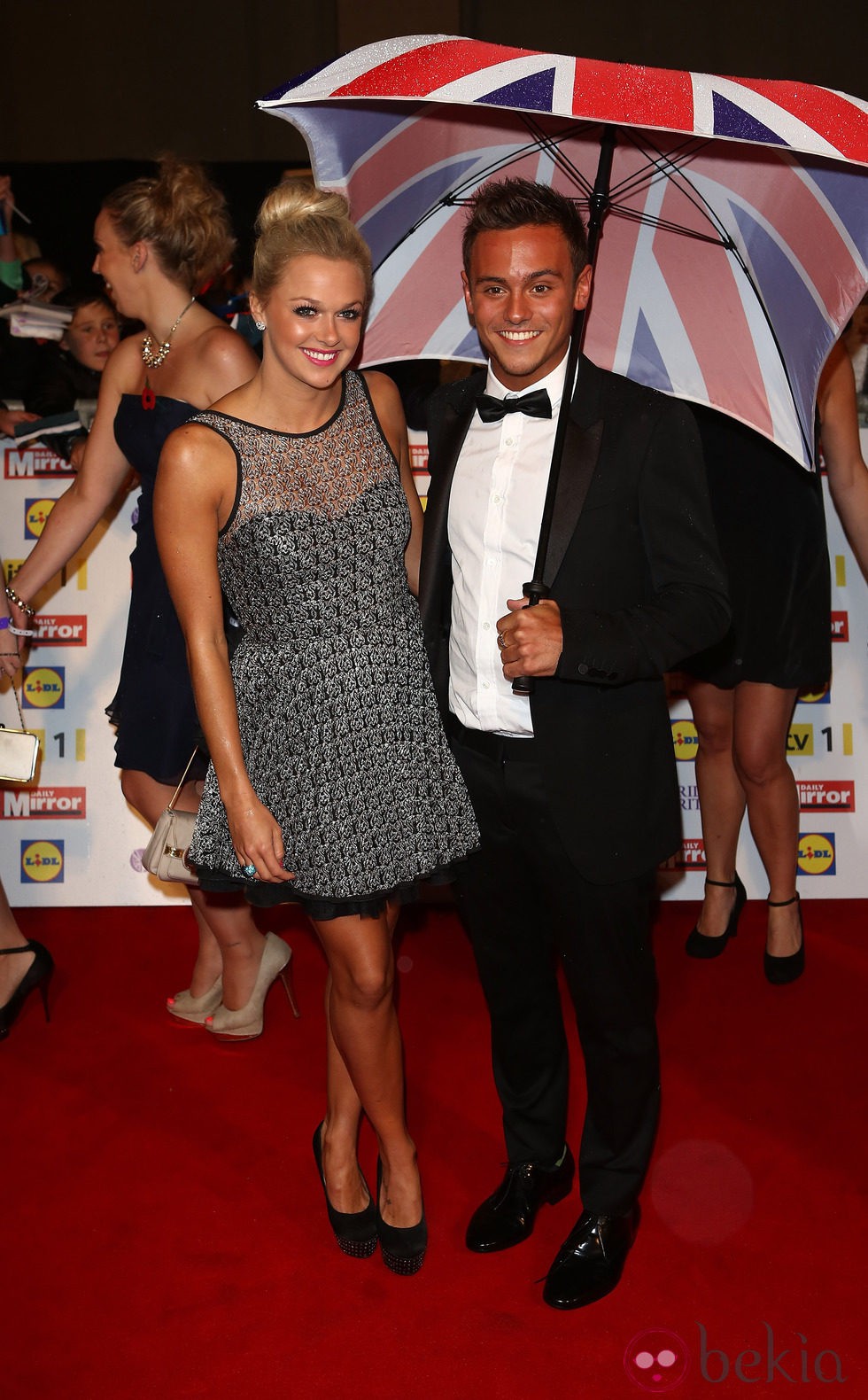 Tonya Couch y Tom Daley en un evento