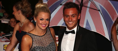 Tonya Couch y Tom Daley en un evento