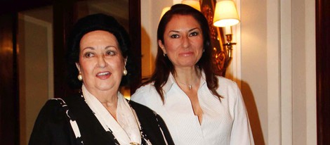 Montserrat Caballe y Montserrat Martí felices tras un concierto