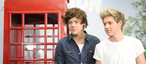 Harry Styles y Niall Horan en la presentación del disco 'Take me home' en Madrid