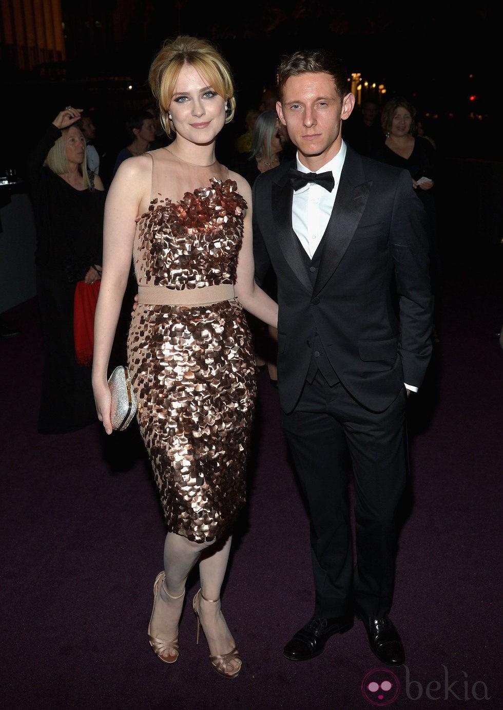 Evan Rachel Wood y Jamie Bell en una fiesta días antes de su boda