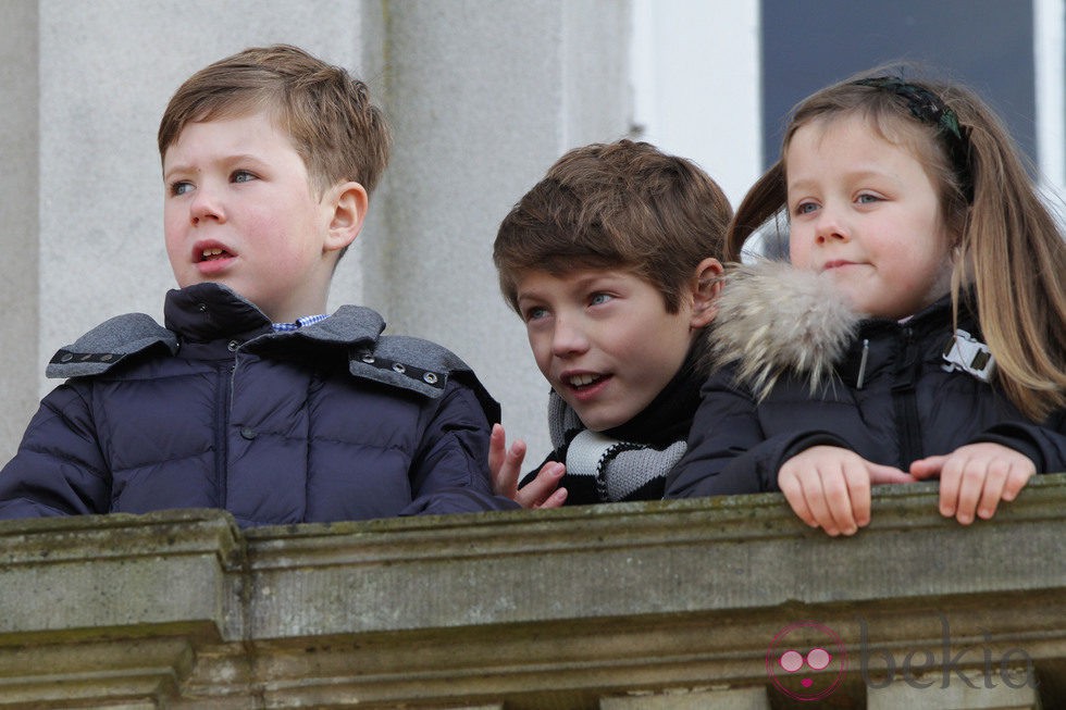 Christian, Isabel y Félix de Dinamarca en la cacería Hubertus