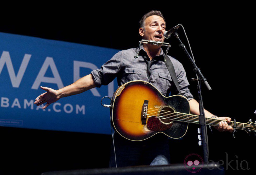 Bruce Springsteen en un evento para la campaña de Barack Obama