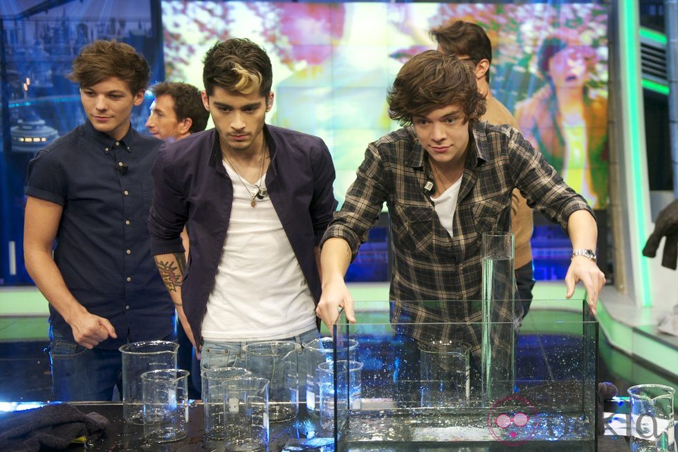 Louis Tomlinson, Zayn Malik y Harry Styles en el 'El Hormiguero'