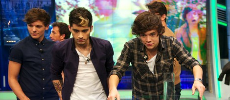 Louis Tomlinson, Zayn Malik y Harry Styles en el 'El Hormiguero'