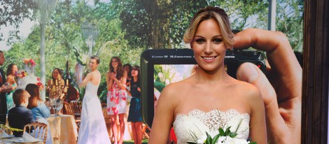 Edurne se viste de novia para promocionar la firma 'Sony'