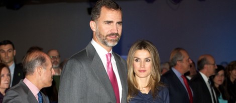 Los Príncipes Felipe y Letizia en la inauguración de 'El Canon del Boom'