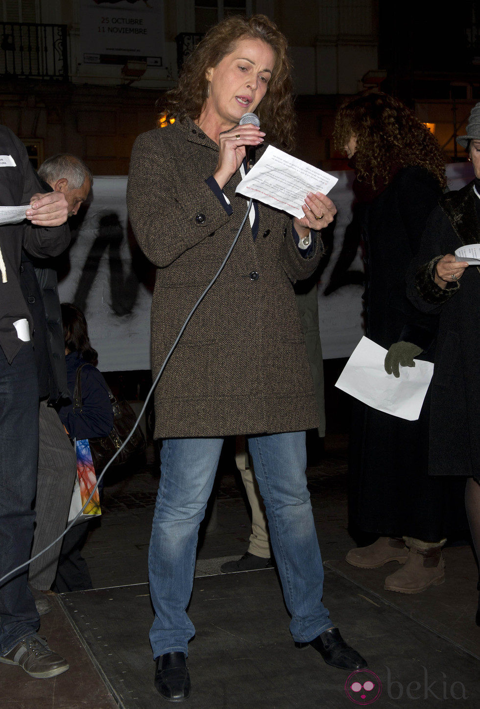 Carla Antonelli en la manifestación de los actores en defensa de la Cultura