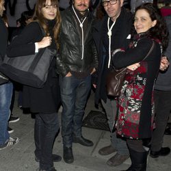 Cuca Escribano, José Manuel Seda y Eduardo Velasco en la manifestación de los actores en defensa de la Cultura