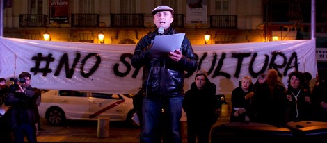 Pepe Viyuela en la manifestación de los actores en defensa de la Cultura