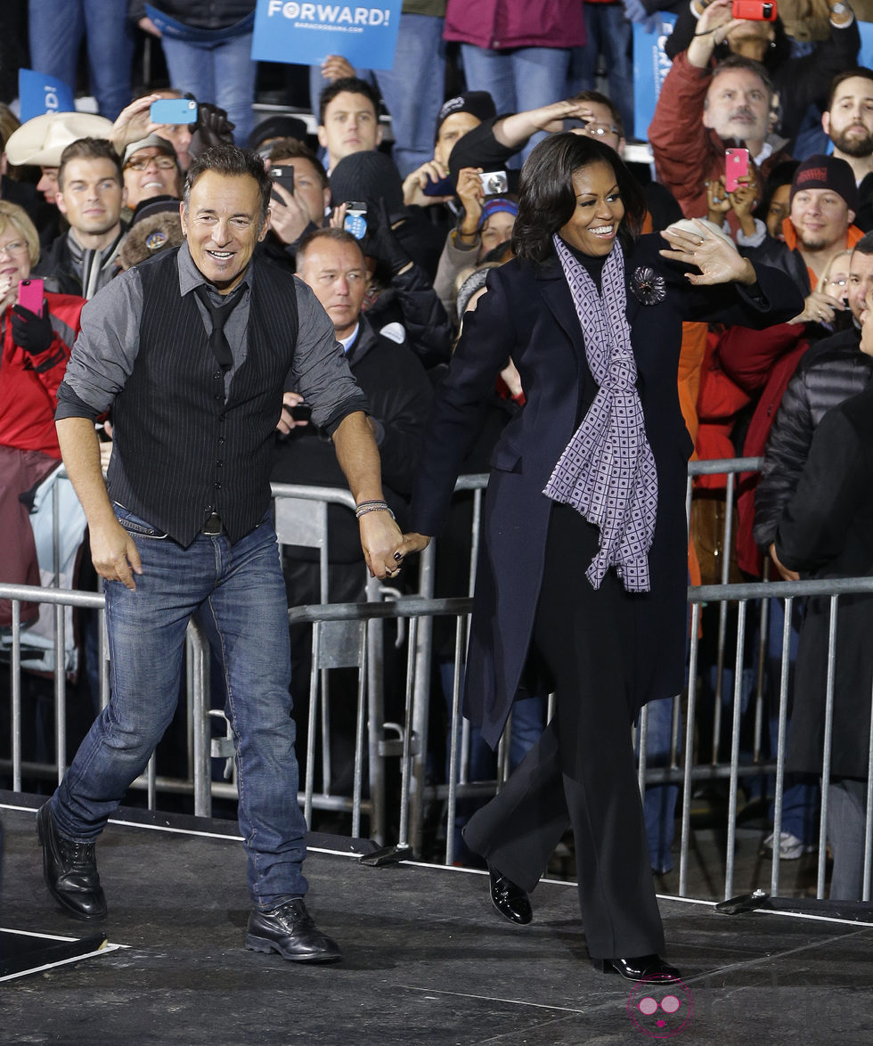 Bruce Springsteen de la mano de Michelle Obama