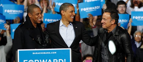 Barack Obama con Jay-Z y Bruce Springsteen