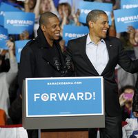 Barack Obama con Jay-Z y Bruce Springsteen